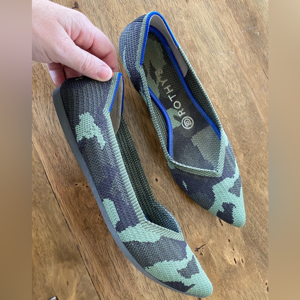 Rothys Camo pointed flats